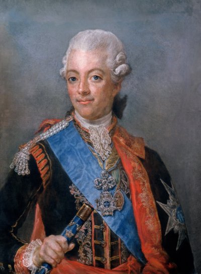 Le roi Gustave III (1746-92) de Suède (pastel) - Gustaf Lundberg